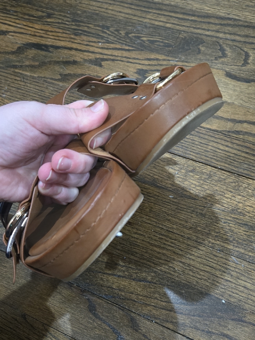 Dolce Vita Cici Platform Slides Buckle 2 Strap  Sandals - Picture 6 of 10